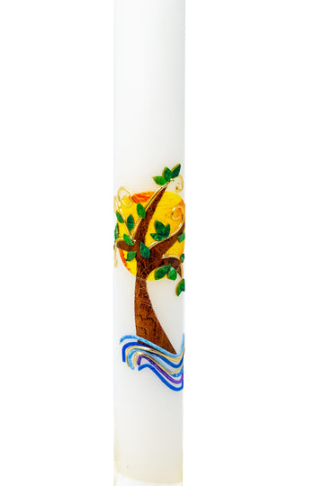 Taufkerze Lebensbaum 50x3cm
