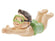 Miniaturfigur Bade-Kind Junge mit Taucherbrille schwimmend 7cm