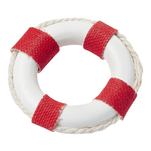 Miniatur-Rettungsring mit Kordel 4,5cm 1 Stück rot/weiß