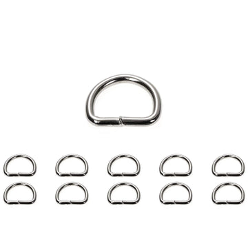 Metall-Halbring silber dünn Qualität D-Ringe