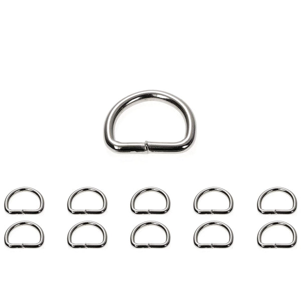 Metall-Halbring D-Ringe silber dünne Qualität