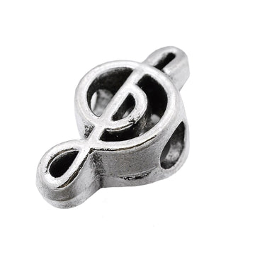 Großlochperle Notenschlüssel Tibetsilber 18x10x7mm 1 Stück