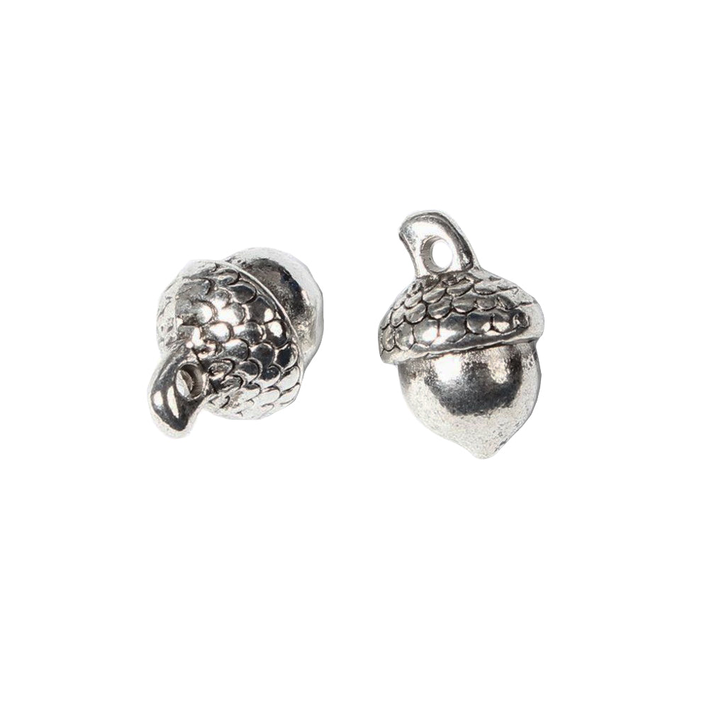 Metallanhänger Eichel, 15x8mm, antiksilber, pro Stück