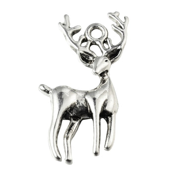 Metallanhänger Hirsch silber nickelfrei 27x16mm 1 Stück