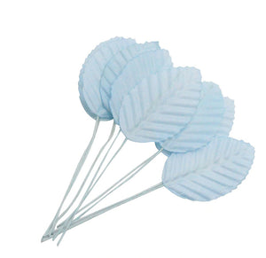 Stoffblätter Drahtstiel 10x3cm 10 Stück