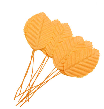 Stoffblätter Drahtstiel 10x3cm 10 Stück