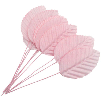 Stoffblätter Drahtstiel 10x3cm 10 Stück