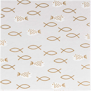 Servietten Christliche Feste Fische 33x33cm 20 Stück