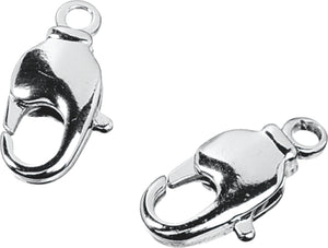 Karabiner drehbar platiniert 2 Stück