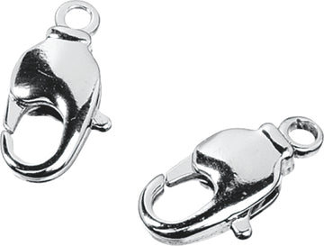 Karabiner drehbar platiniert 2 Stück