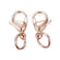 Edelstahl Karabiner rosegold mit Ring Kettenverschluss  15x9x4,5mm 2 Stück/Pkg.