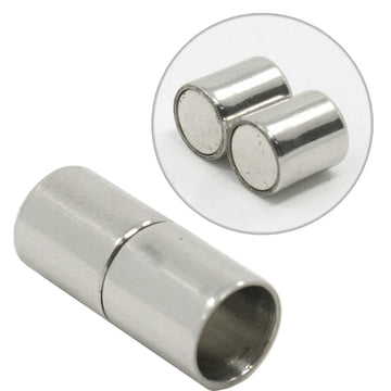Magnetverschluss Röhre mit Kappel 8mm, Edelstahl 304, 20x9mm, pro Stück