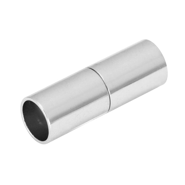 Magnetverschluss Röhre silber glänzend Kappel nickelfrei 10mm