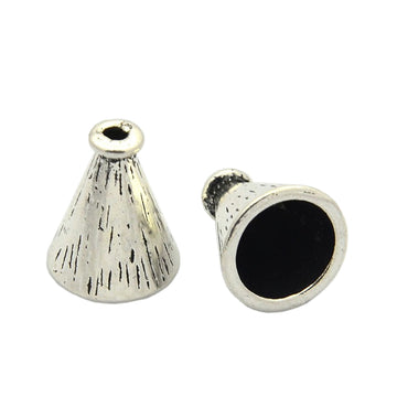 Endkappe kegelförmig silbern 2-10 mm 2 Stück/Packung