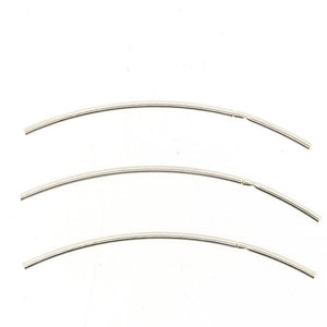 Röhrensteckverschluss silber -quetschen od. kleben +6 Fäden 6cm 1 Stk.