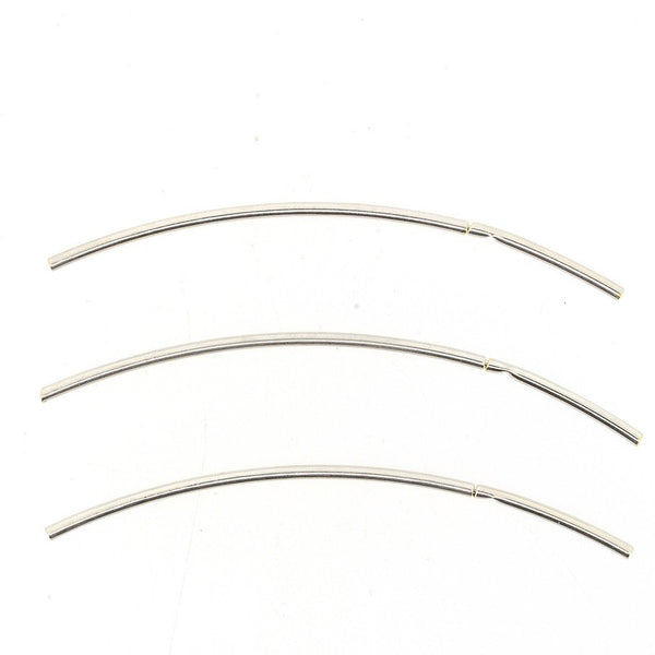 Röhrensteckverschluss silber -quetschen od. kleben +6 Fäden 6cm 1 Stk.