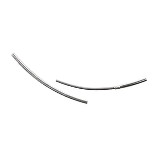 Röhrensteckverschluss silber -quetschen od. kleben +6 Fäden 6cm 1 Stk.