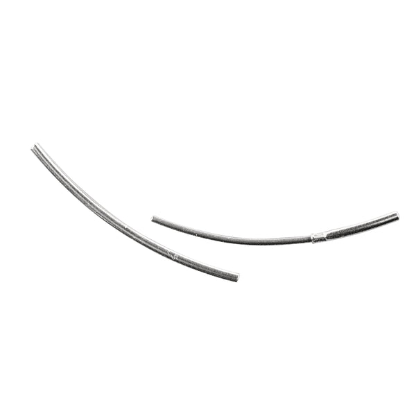 Röhrensteckverschluss silber -quetschen od. kleben +6 Fäden 6cm 1 Stk.