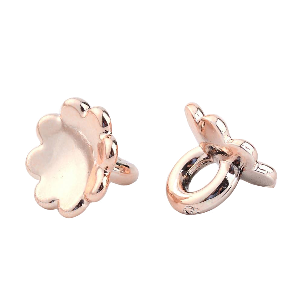 Perlkappe Acryl mit Aufhängeöse goldfärbig 9x12mm 10 Stück/Btl.