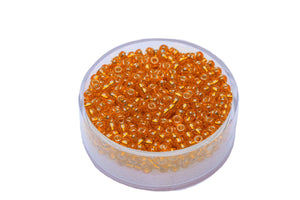 Miyuki Rocailles silbergefüttert orange 2,5 mm, 12 g