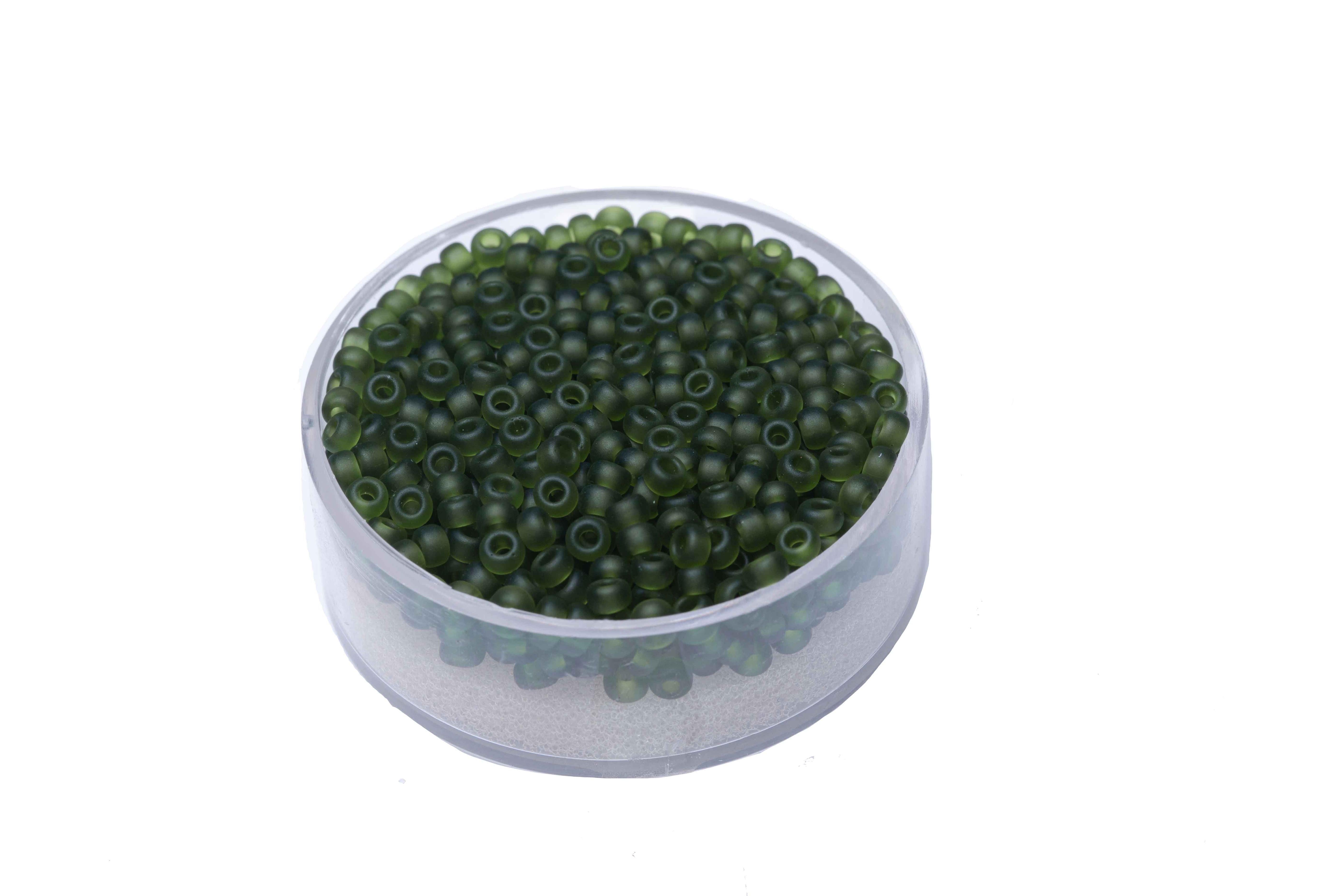 Miyuki Rocailles transparent matt Turmalin 2,5 mm, 12g