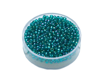 Miyuki Rocailles, silbergefütterter Zirkonia, 2,5 mm, 12 g