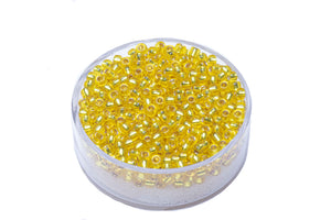 Miyuki Rocailles Silbergefüttert Gelb 2,5 mm, 12 g