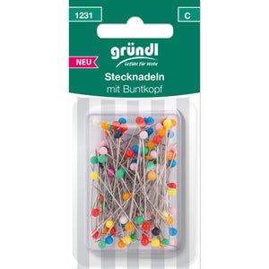 Stecknadeln mit Buntkopf 100 Nadeln