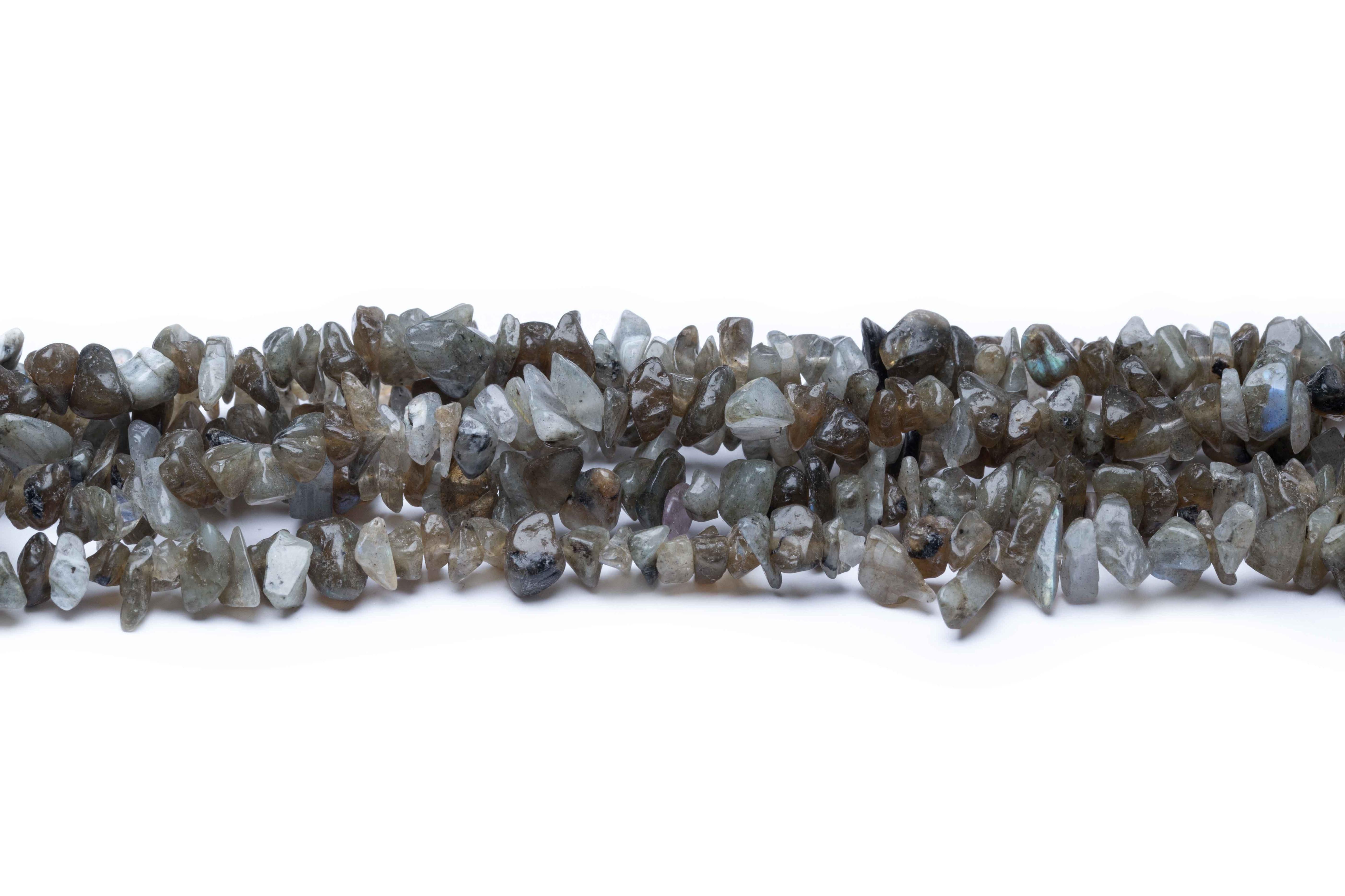 Labradorit Splitterkette 80cm Edelsteine ​​0,3-1cm