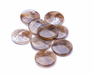 Acrylperle Scheibenperle rund flach braun 20mm 12 Stk.