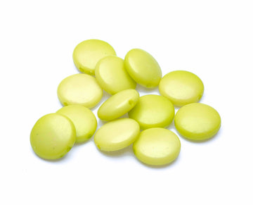 Acrylperlen Linse 14mm grün 12 Stk.