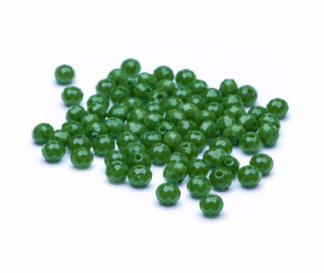 Glasschliffperlen Abacus grün 4x3mm 80 Stück