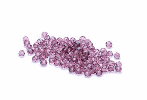 Glasschliffperle lila rund 4mm 100 Stk.