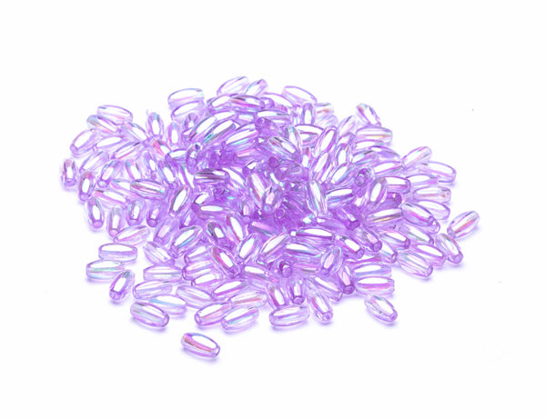 Wachsolive lila 6x3mm irisierend 22 Stk.