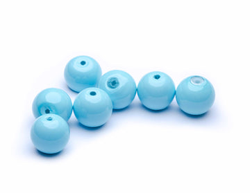 Glaswachsperlen türkis 10mm 25 Stück/Dose