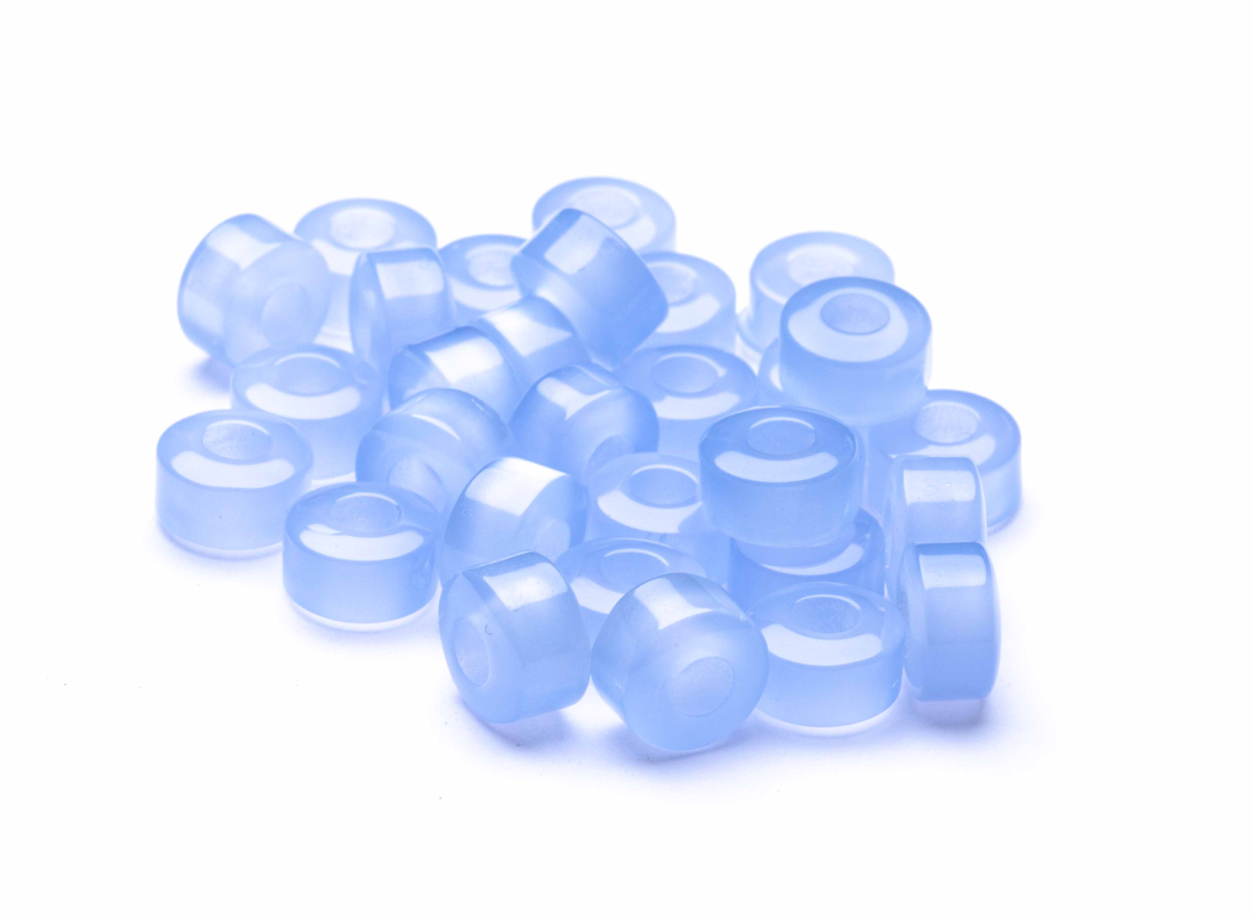 Resinperlen 9x5mm himmelblau 30 Stück