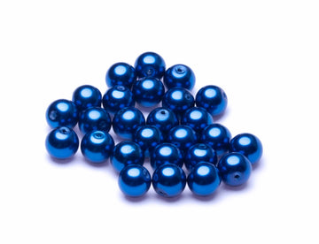 Glaswachsperlen enzianblau 25 Stk.