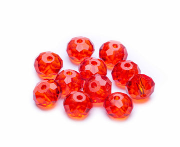 Glasschliffperle Abacus transparent orange 12x8mm, 23 Stk. /Dosis