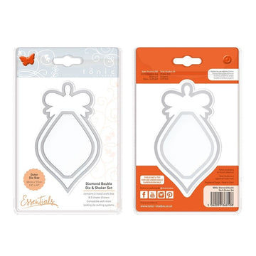 Stanzschablone Tonic Studios Essentials Die &amp; Shaker Set Diamond Bauble