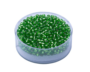Miyuki Rocailles 2,5 mm silbergefüttert hellgrün 12 g
