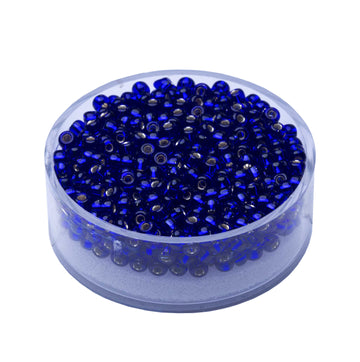 Japanische Miyukirocailles silverlined saphir 2,5mm 12g