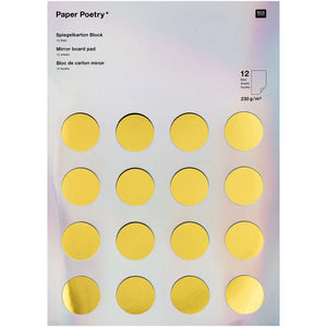 Spiegelkarton Block gold/silber FSC MIX 230g 21x29,5cm A4 12 Blatt