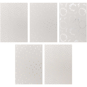 Graukarton Block XMAS Folie FSC 20 Blatt/ 5 Blatt pro Farbe 250g/m² 21x29cm A4