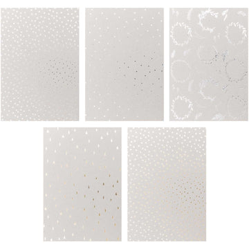 Graukarton Block XMAS Folie FSC 20 Blatt/ 5 Blatt pro Farbe 250g/m² 21x29cm A4