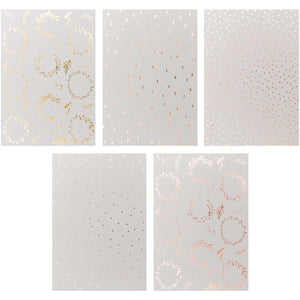 Graukarton Block XMAS Folie FSC 20 Blatt/ 5 Blatt pro Farbe 250g/m² 21x29cm A4