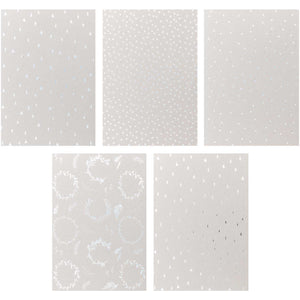 Graukarton Block XMAS Folie FSC 20 Blatt/ 5 Blatt pro Farbe 250g/m² 21x29cm A4