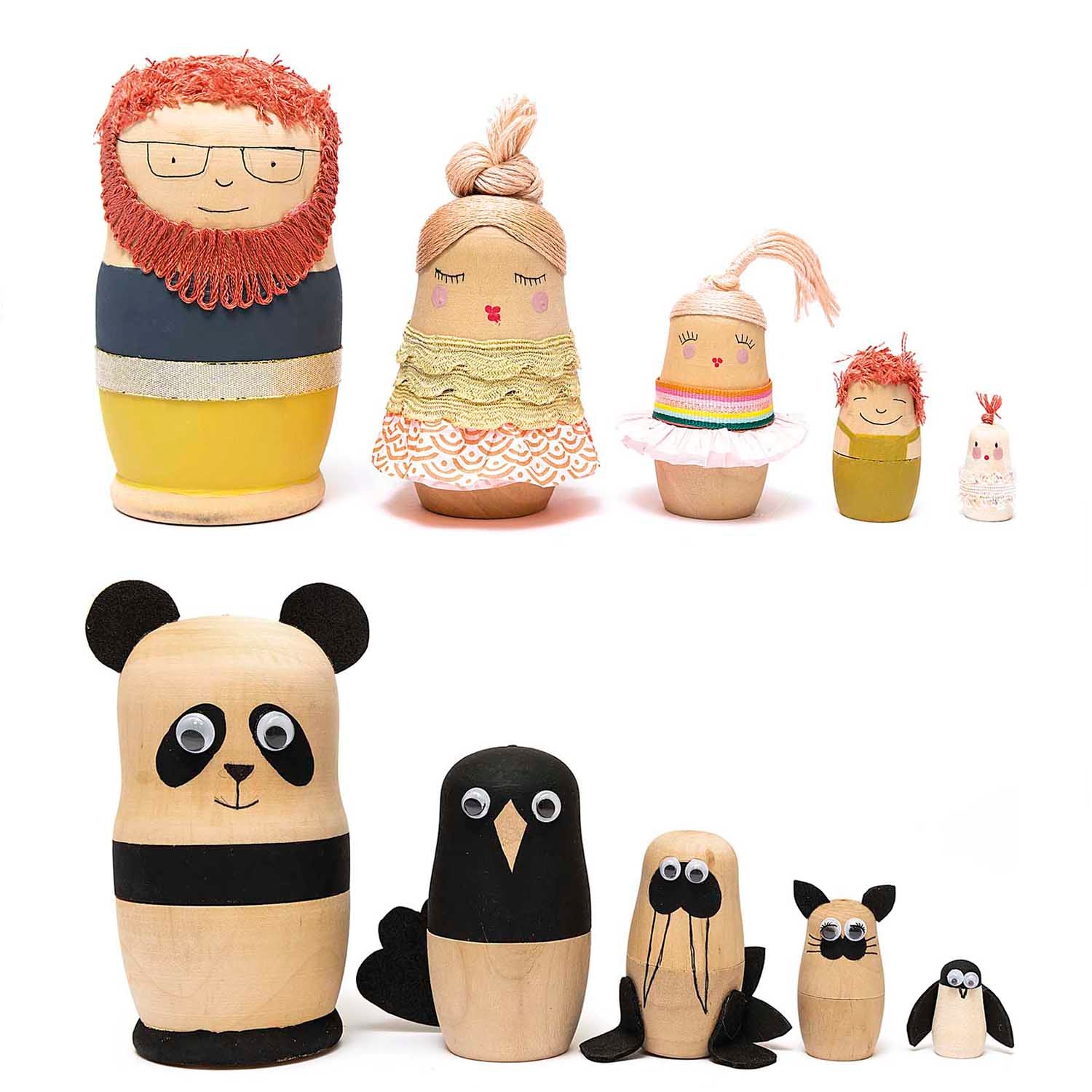 Matroschka Puppen Rohlinge 5 Stück