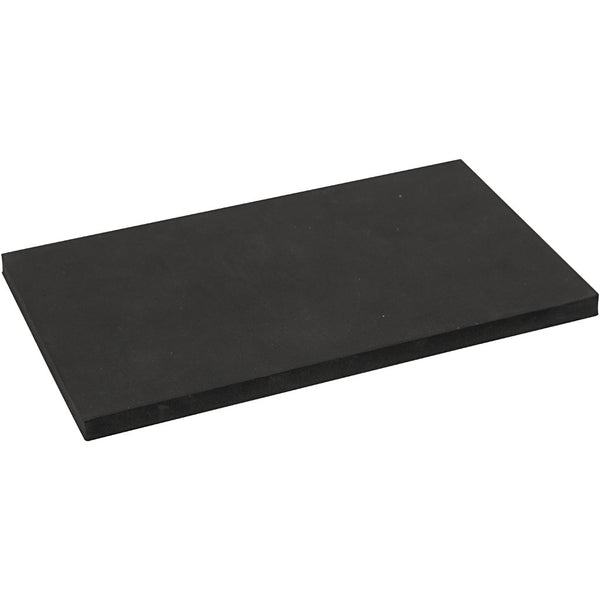 Moosgummi Crepla-Schaumplatte schwarz 20x12cm 10mm stark 1 Stück