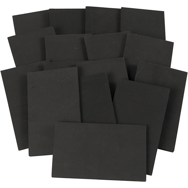 Moosgummi Crepla-Schaumplatte schwarz 20x12cm 10mm stark 1 Stück