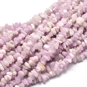 Kunzit Edelstein-Splitterkette Lithion-Amethyst lila/rosa 5-14mm 40cm